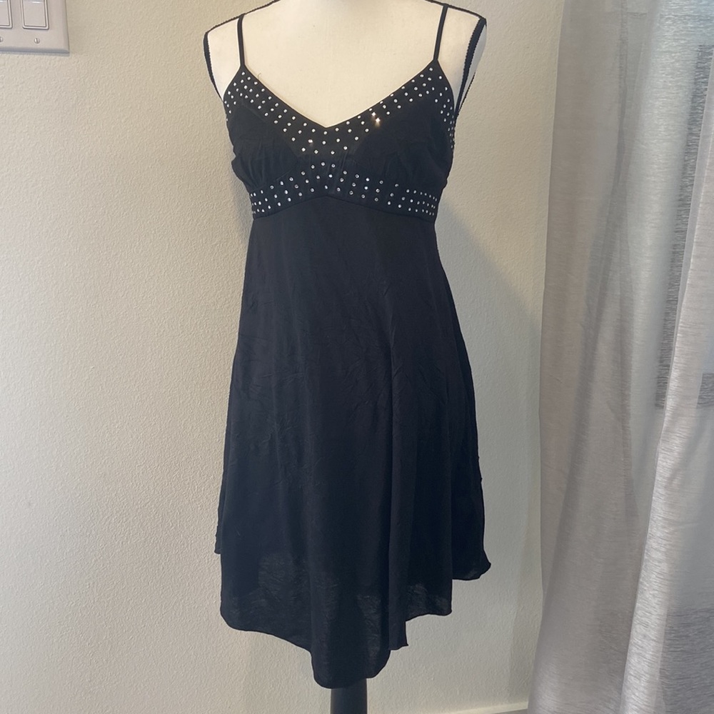 Black Guess rhinestone cocktail dress
